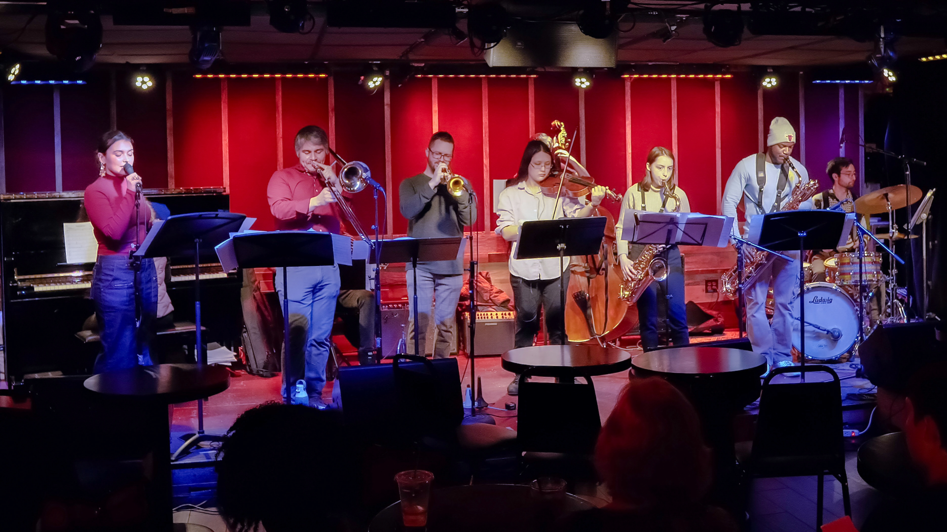 The Peter Tijerina Nonet performing indoors
